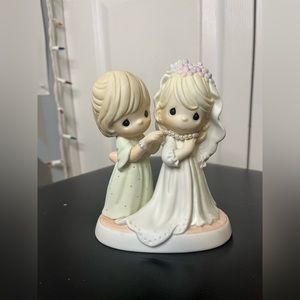 Precious Moments Beautiful and Blushing, My Baby's Now A Bride Figurine.